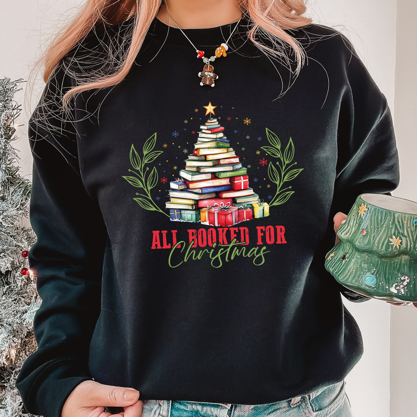 All Booked for Christmas Sweater